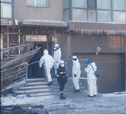 Галд өртсөн байруудад хэмжилт хийж байна